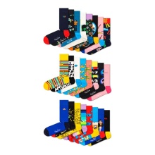 Happy Socks Daily Sock Crew The Beatles Collector's Advent Calendar with 24 Pairs - black